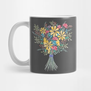 Bright Watercolor Floral Bouquet Mug